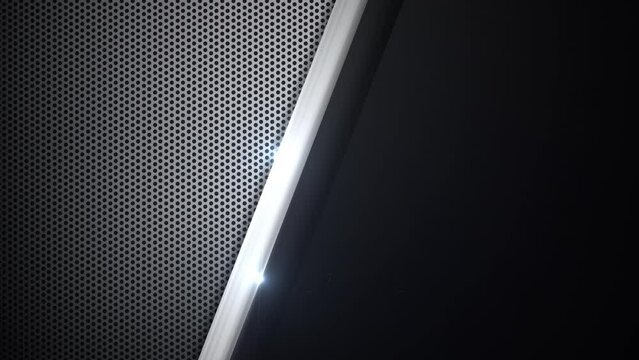 Abstract background technology and engineering concepts. Carbon fiber texture with moving basic geometry shape layered overlaps. with copy space