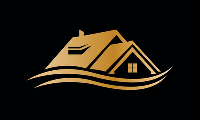 Fototapeta na wymiar Real Estate property business, house logo abstract monogram vector template