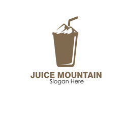 juice mountain logo design concept