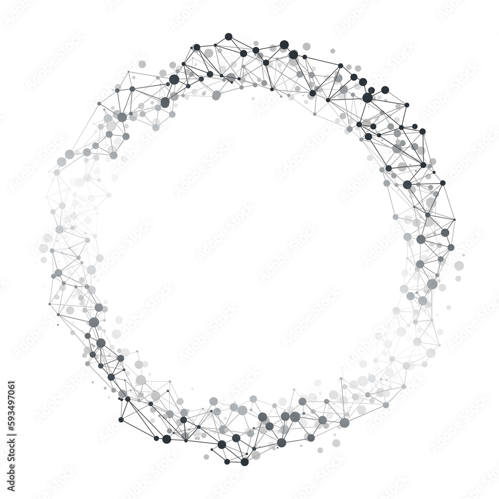 Poster abstract cloud computing and global network connections concept design with transparent polygonal ge