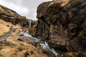 Fototapeta na wymiar Kvernufoss waterfall, Iceland