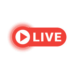 Live streaming colorful vector icon. Broadcast online stream sign.