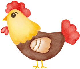 chicken watercolor png