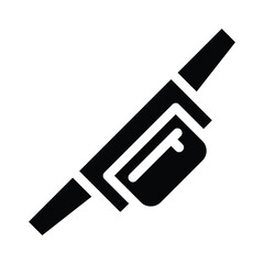 waist bag solid icon illustration vector graphic