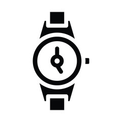 watch solid icon illustration vector graphic