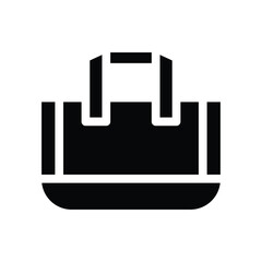 tote bag solid icon illustration vector graphic
