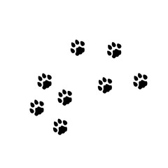 cat footprints silhouette