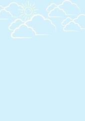 Bright and shaded atmosphere summer sea background illustration