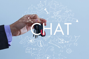 Education technology concept. EdTech. AI. Artificial Intelligence