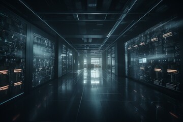 Obraz na płótnie Canvas Generative AI image of modern data center