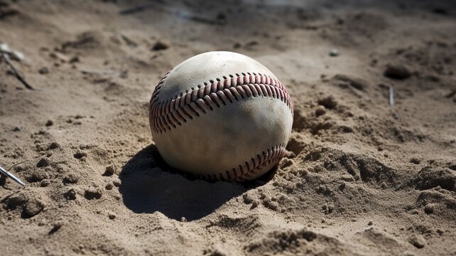 baseball in the sand generative ai
