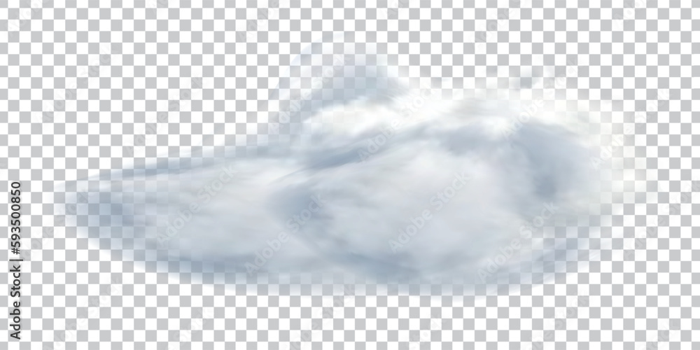 Poster realistic isolated cloud on transparent background. vector set of realistic isolated fluffy cloud. i
