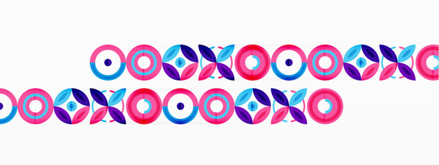 Colorful circle abstract background. Template for wallpaper, banner, presentation, background