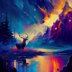 Rangers hunting, majestic elk, wooded hillside, fragrant breeze,