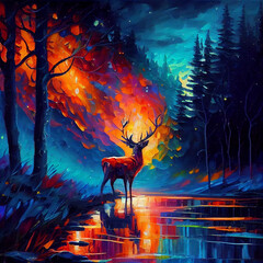 Rangers hunting, majestic elk, wooded hillside, fragrant breeze,