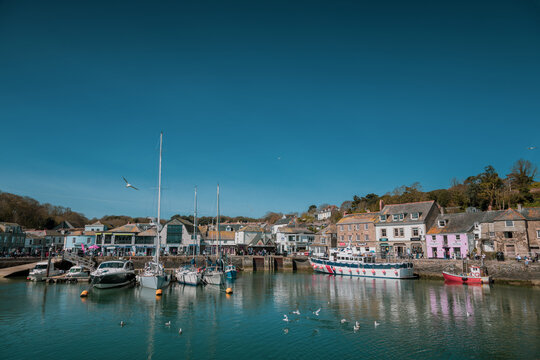 Padstow harbour on a sunny morning