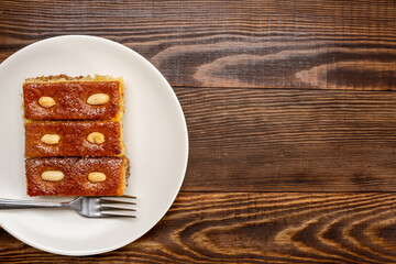 Delicious Turkish Dessert. Sambaba dessert. 