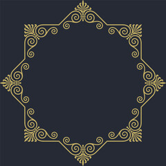 A gold frame with swirls and swirls