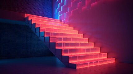 ladder 3d render luminous Generative AI