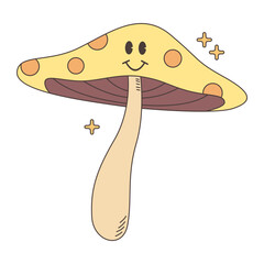 Retro Groovy Mushroom