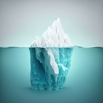 Business Success Metaphor: Tip Of The Iceberg Concept, Generative Ai