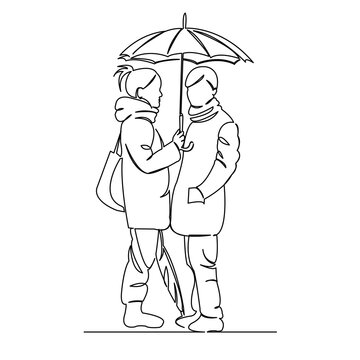 a man and a woman under an umbrella