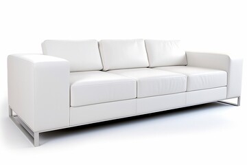 white sofa isolated on white background