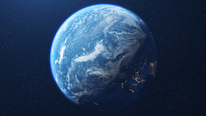 Naklejka na ściany i meble Beautiful planet earth seen from space