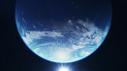 Obraz na płótnie Canvas Beautiful planet earth seen from space