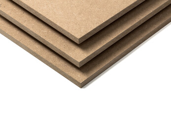 The MDF boards stand on top of each other, with a space between them.