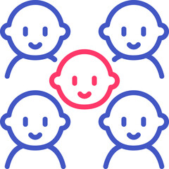 Baby thin line icon. Child's choice. Modern vector illustration of newborn.