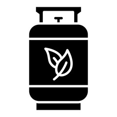 Illustration of Eco Gas Cylinder design Icon