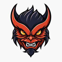 devil head mascot vector illustration