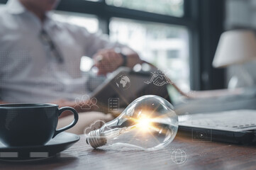 lightbulb, idea, strategy, creativity, network, knowledge, solution, wristwatch, imagination.