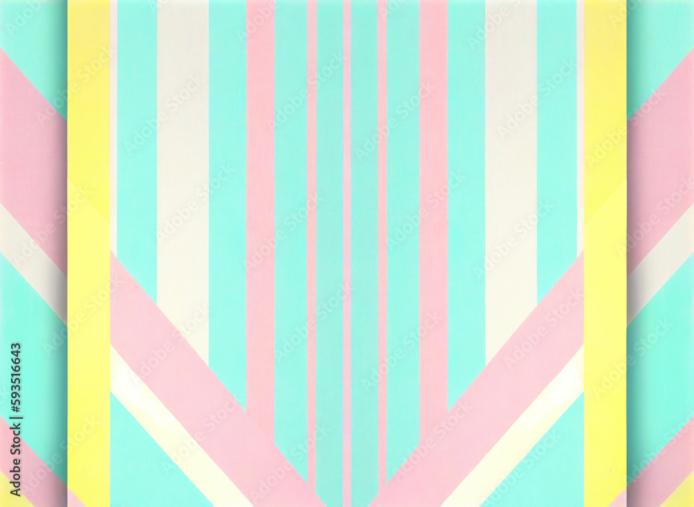 Poster abstract background with stripes and lines in pastel colors, geometric pattern, ai generation