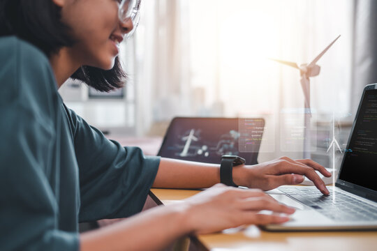 windmill, interface, turbine, eco, technology, resource, futuristic, engineering, program, coding.