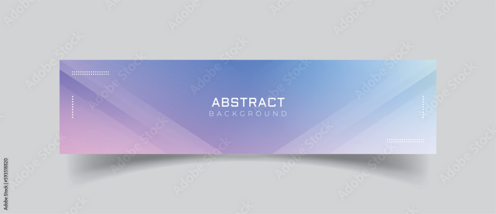 Wall mural linkedin banner with abstract background