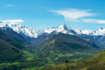 Valley of Argelès-Gazost, Pyrénées, France - obrazy, fototapety, plakaty