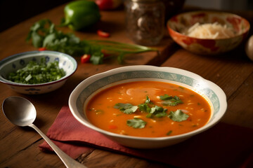 Tomato soup with herbs