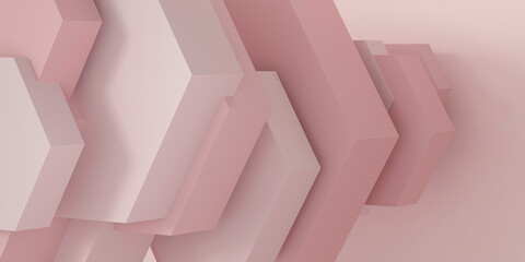 Geometry shaped podium for beauty products against colored background