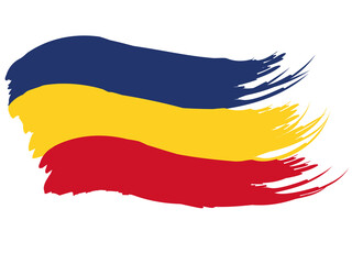 Romanian tricolor flag blue yellow red, national symbol