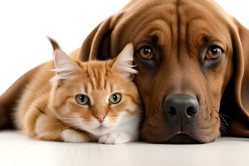 Dog and cat together, Generative AI