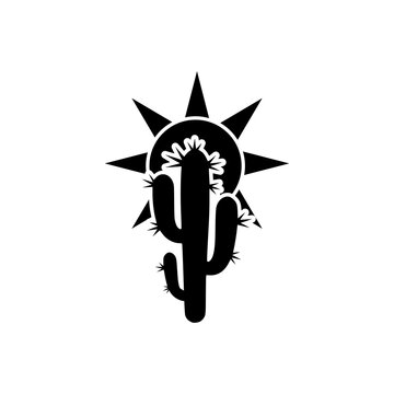 recommend clip art: Desert cactus icon isolated on transparent background