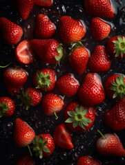 Fototapeta premium strawberries on a white background