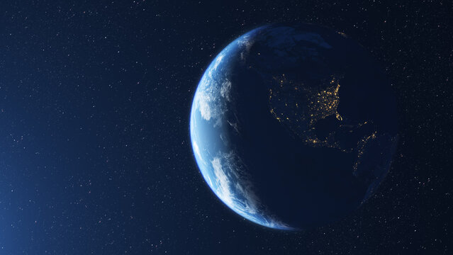 Beautiful planet earth seen from outer space