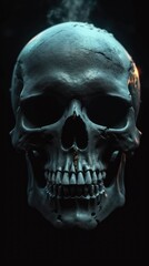 A Chilling Skull with a Dark and Cinematic Ambience. Gen AI