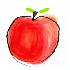 Red apple isolated on white.