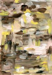 Brown yellow beige acrylic oil painting texture
