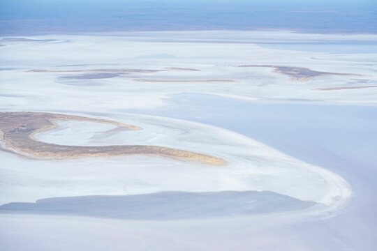 Aerial shot of Lake Frome in South Australia.
