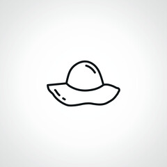 sun hat line icon. Pamela hat line icon,